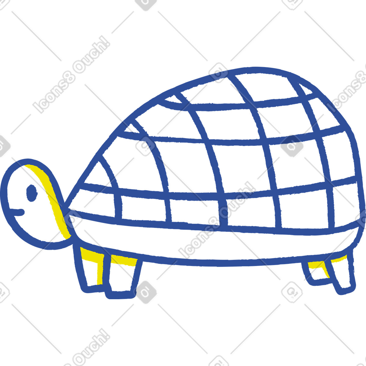 Turtle illustration in Lime style download in PNG, SVG