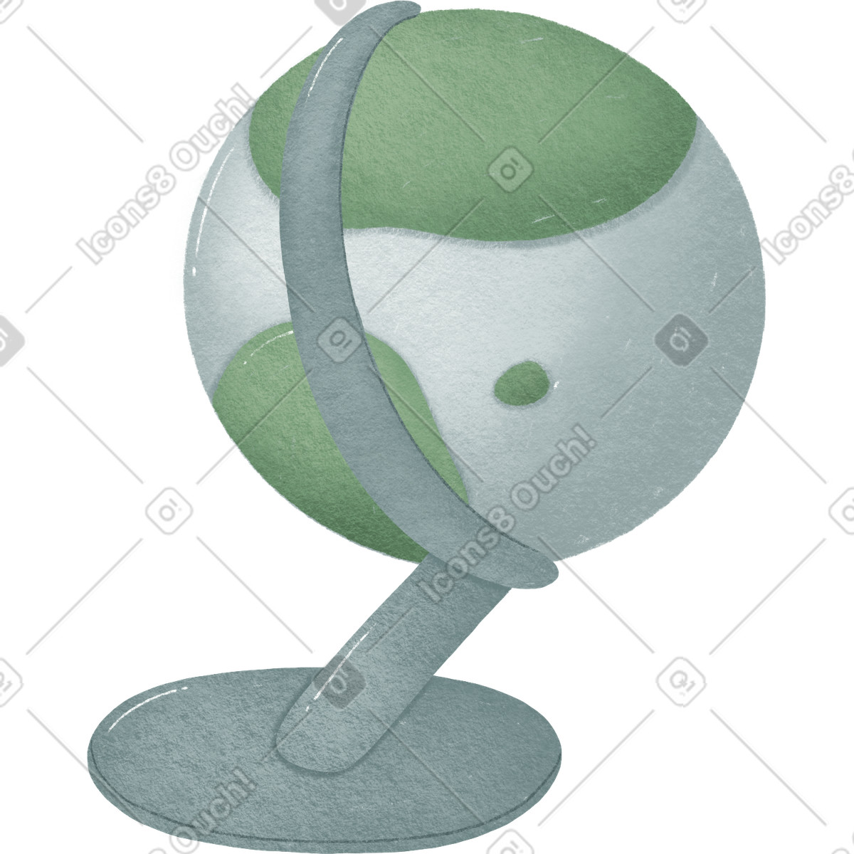 Globus-Illustration im Woolly-Stil als Download in PNG, SVG