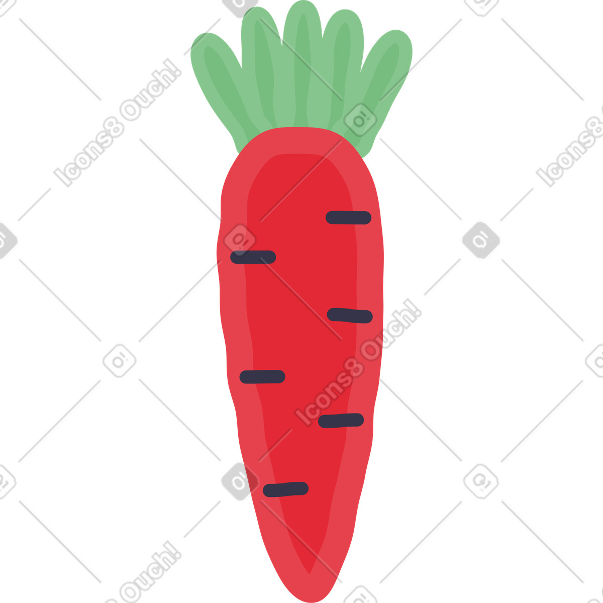 Stripy スタイルの にんじん のイラストをPNG、SVG形式でダウンロード