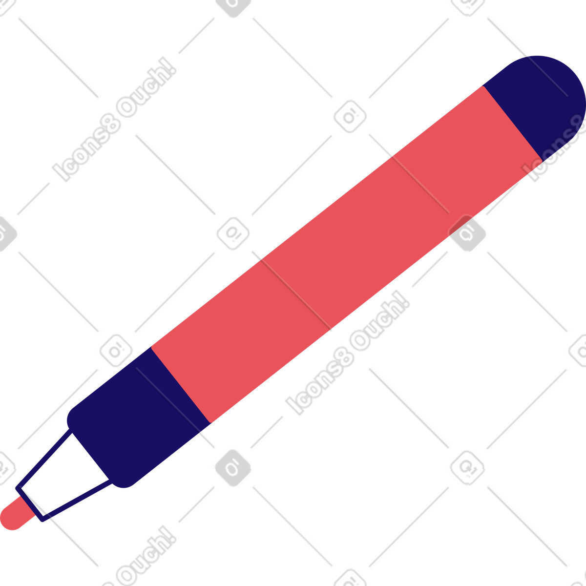 Marcatore illustrazione in stile Bendy scarica in PNG, SVG