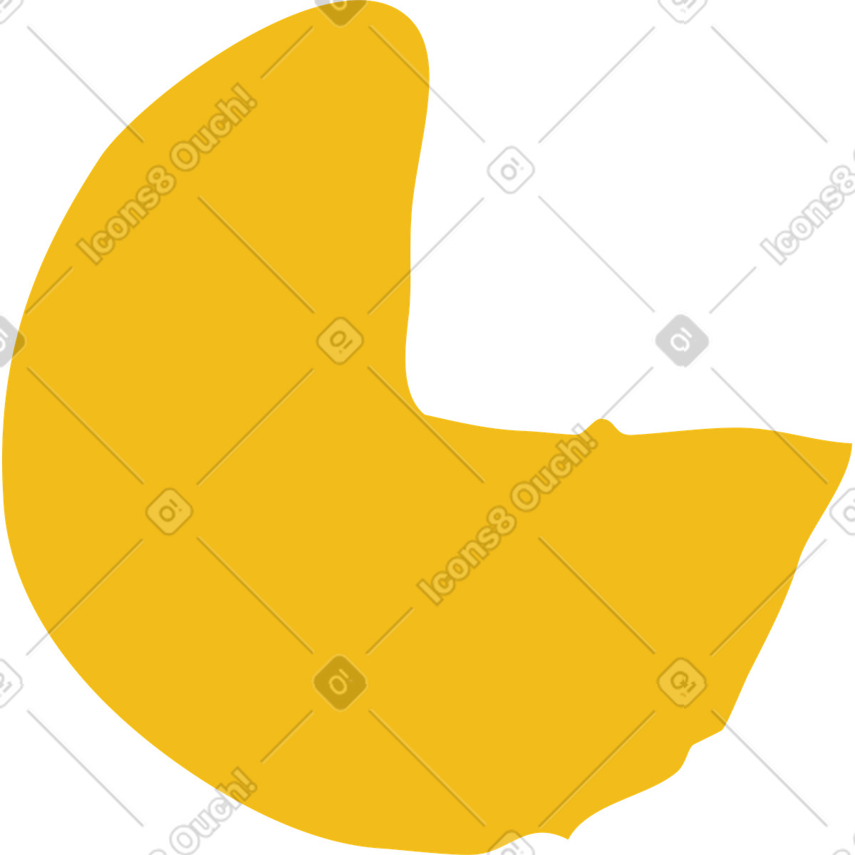 Illustration Yellow pie chart dans le style Flamenco à télécharger aux formats PNG, SVG