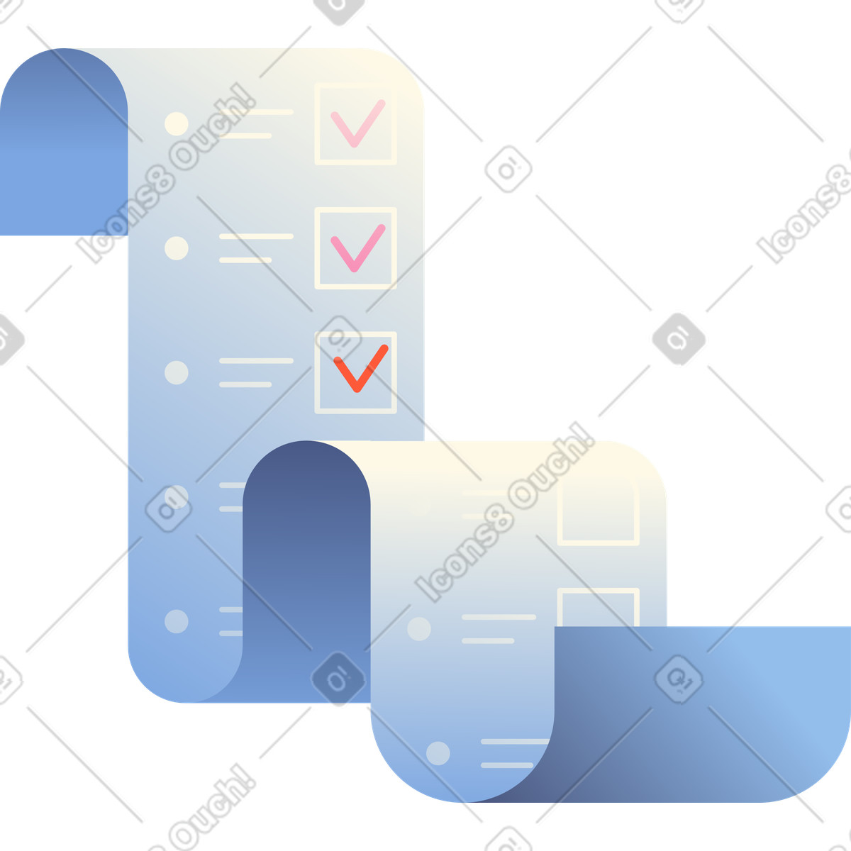 Checklist illustration in PNG, SVG
