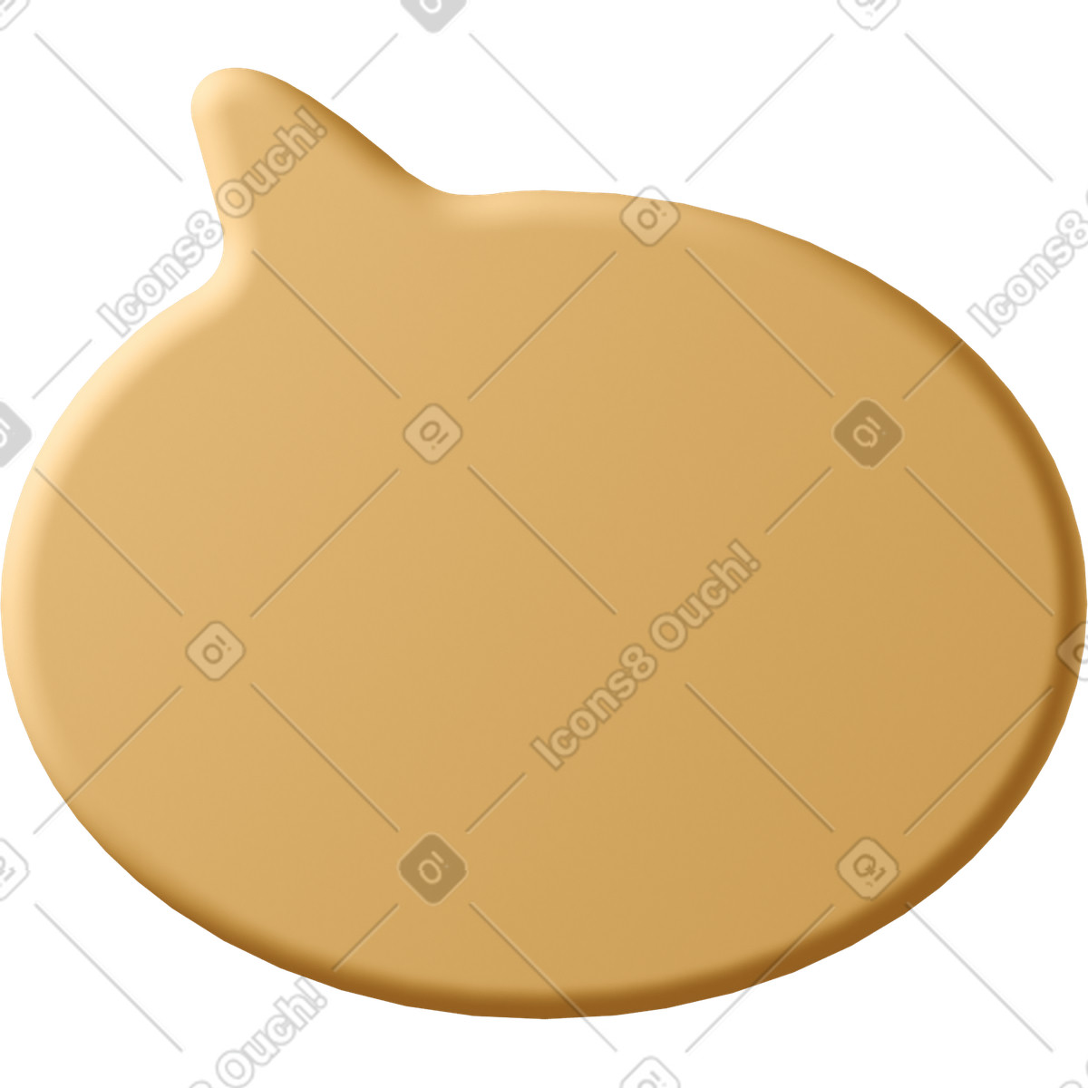 Ilustração de Orange speech bubble up left em no estilo 3D Casual life para baixar em PNG, SVG