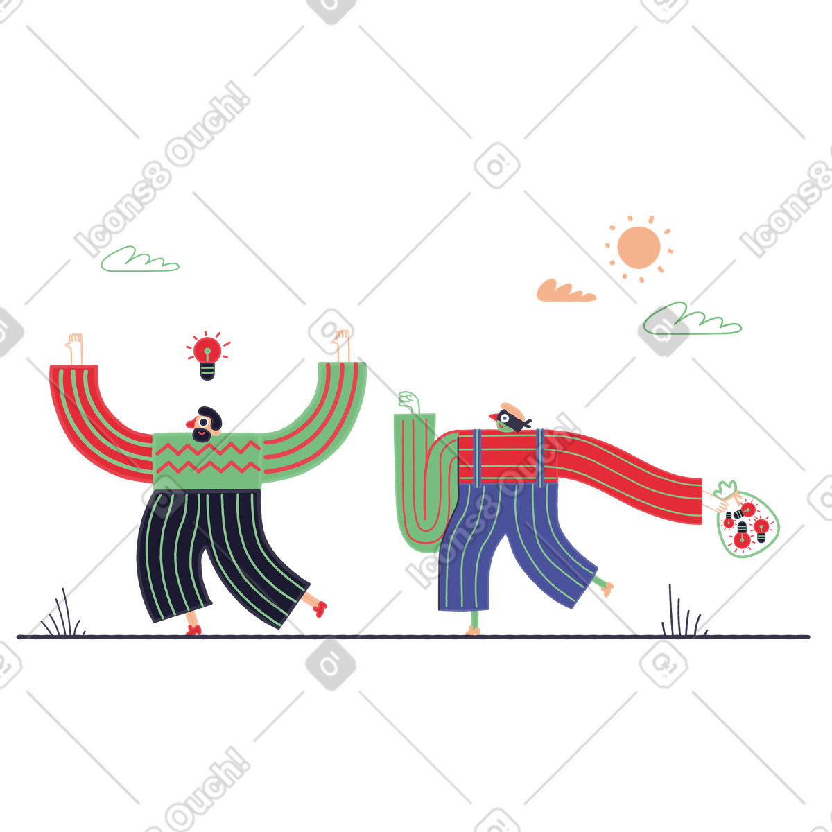 Stripy スタイルの アイデア泥棒 のイラストをPNG、SVG形式でダウンロード