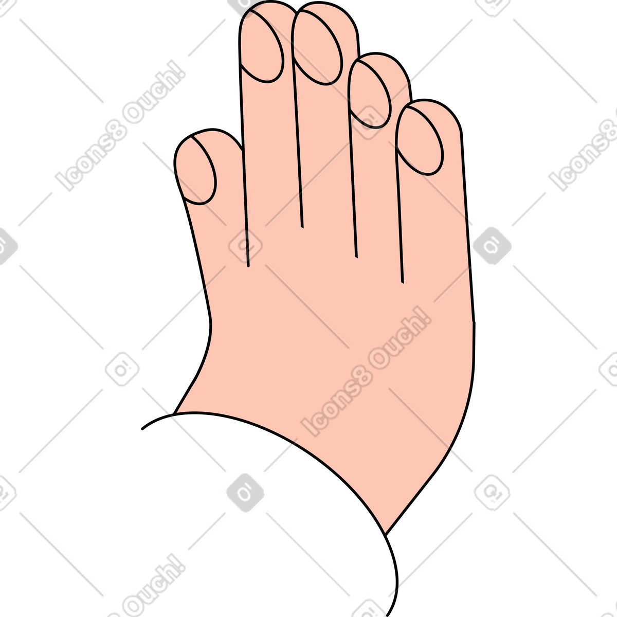 Ilustración Mano en estilo Project a descargar en PNG y SVG