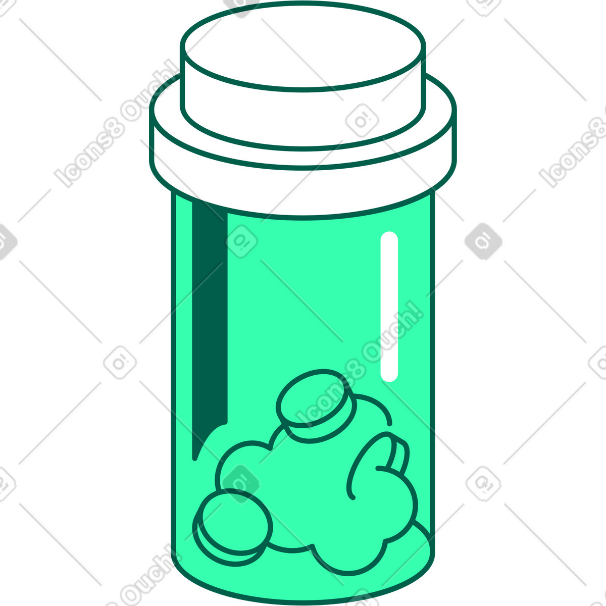 Ilustración Pastillero en estilo Storyline a descargar en PNG y SVG