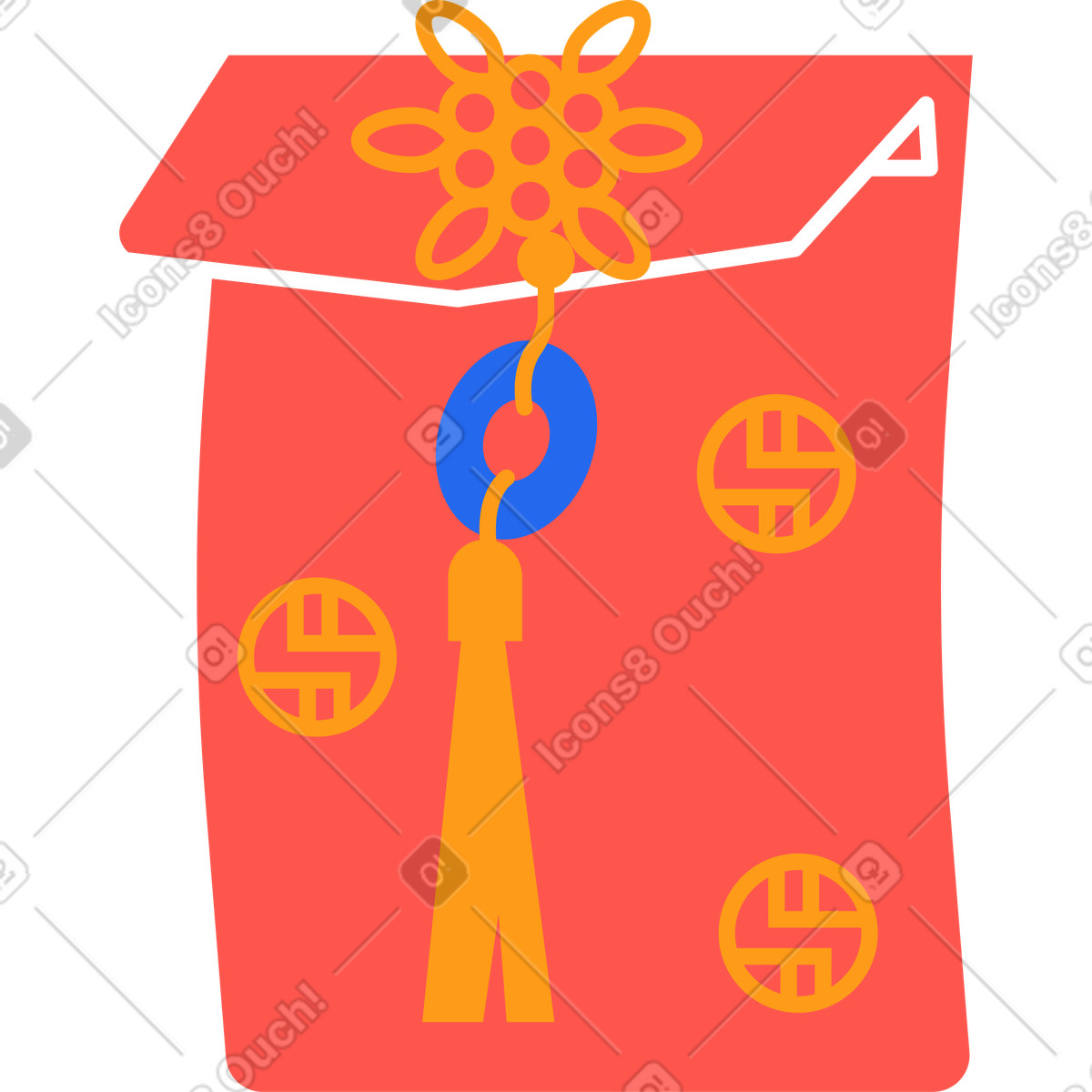 Ilustración Sobre chino en estilo Kingdom a descargar en PNG y SVG