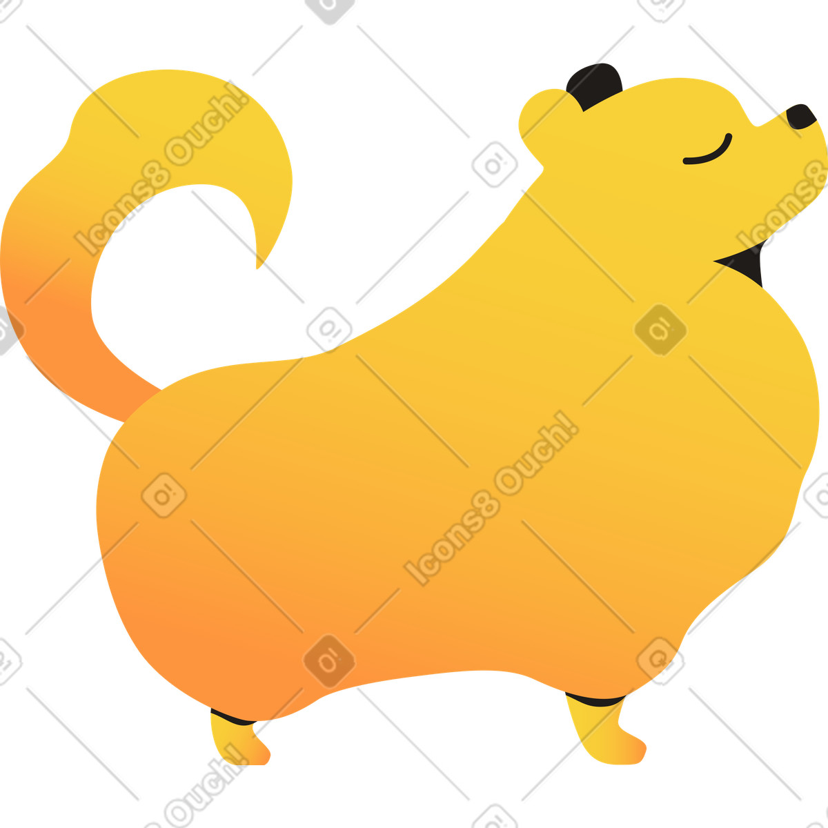 Ilustração de Cão em no estilo Jaconda para baixar em PNG, SVG