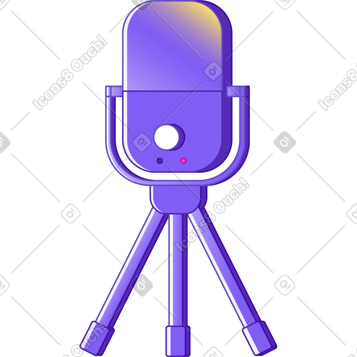 Podcast-mikrofon-Illustration im Rainbow-Stil als Download in PNG, SVG