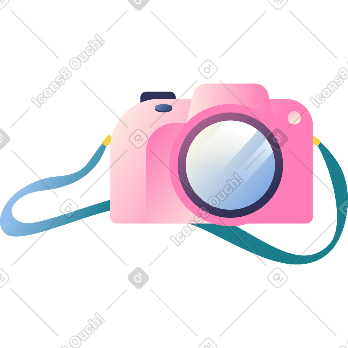 Illustration Appareil photo avec sangle dans le style Beam à télécharger aux formats PNG, SVG