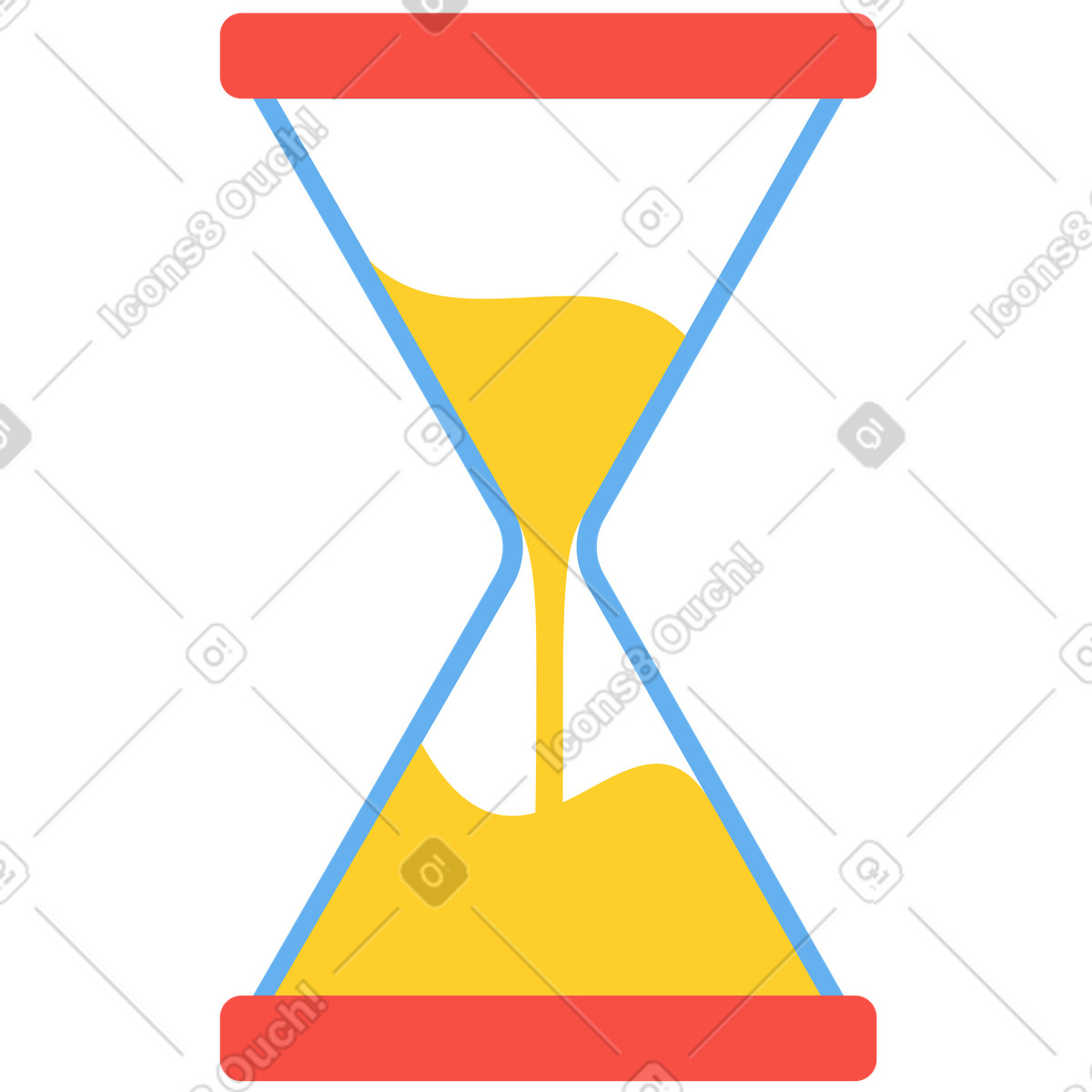 Ilustración Reloj de arena en estilo Sammy a descargar en PNG y SVG