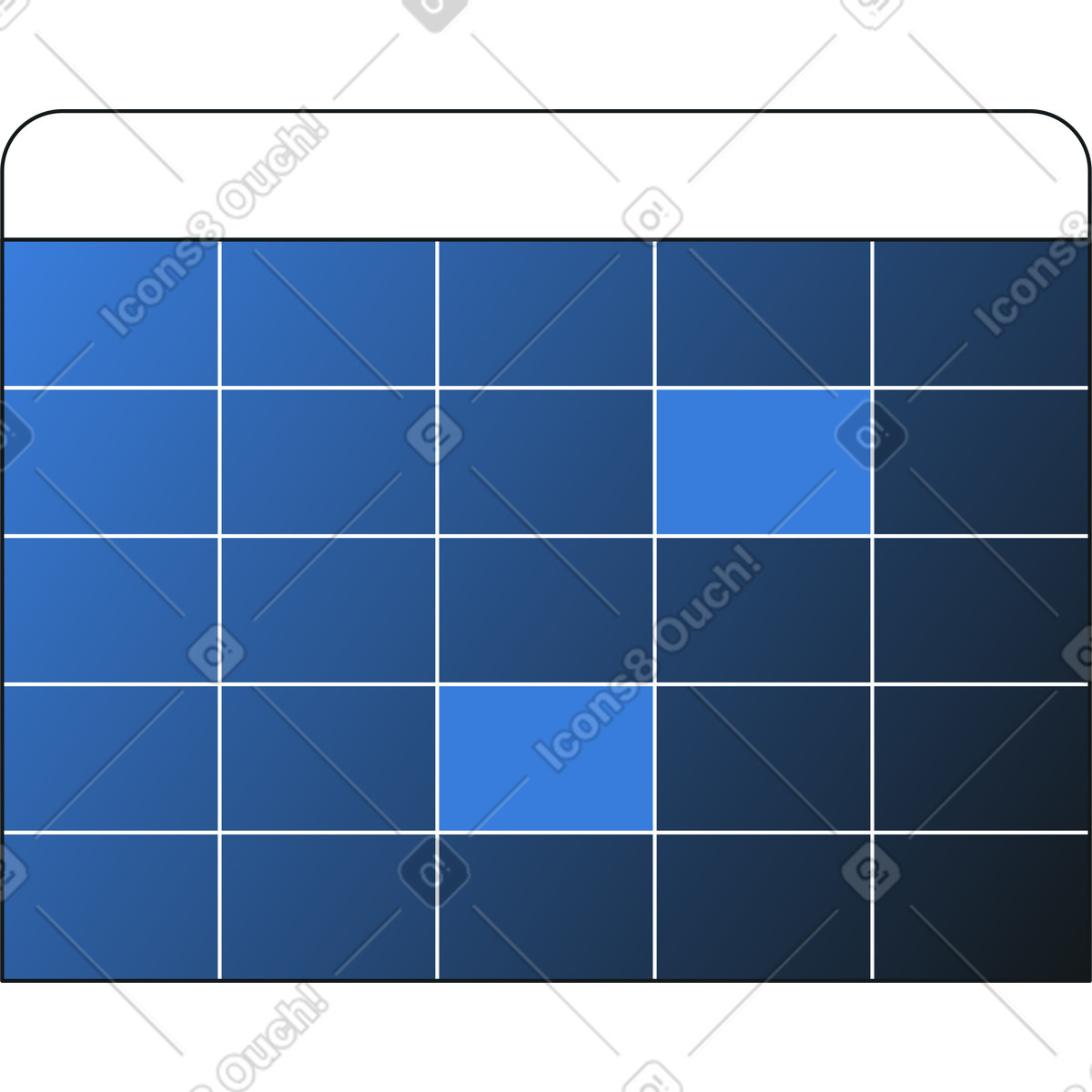 Calendario illustrazione in stile Midnight scarica in PNG, SVG