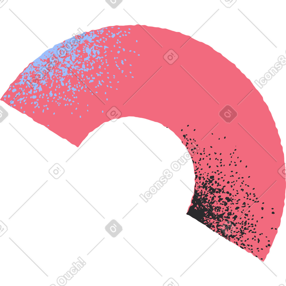 Ilustración Media rosquilla en estilo Pablo a descargar en PNG y SVG