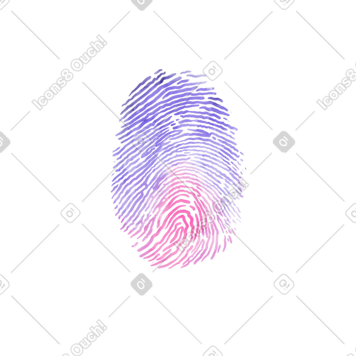 Ilustração de Fingerprint em no estilo Jumble para baixar em PNG, SVG