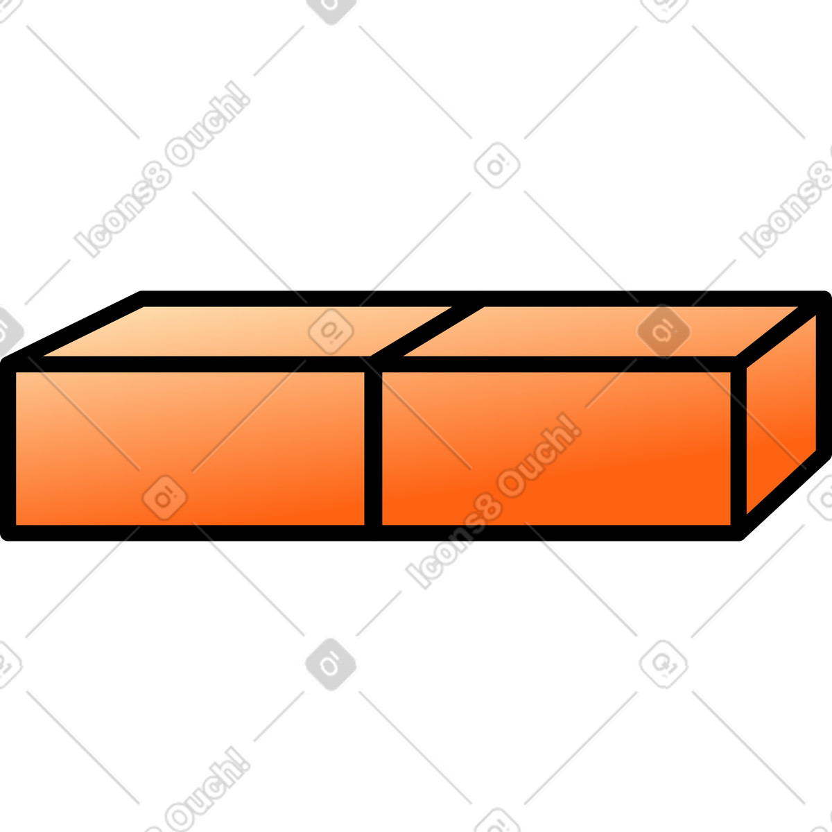 Two bricks illustration in Pocus style download in PNG, SVG