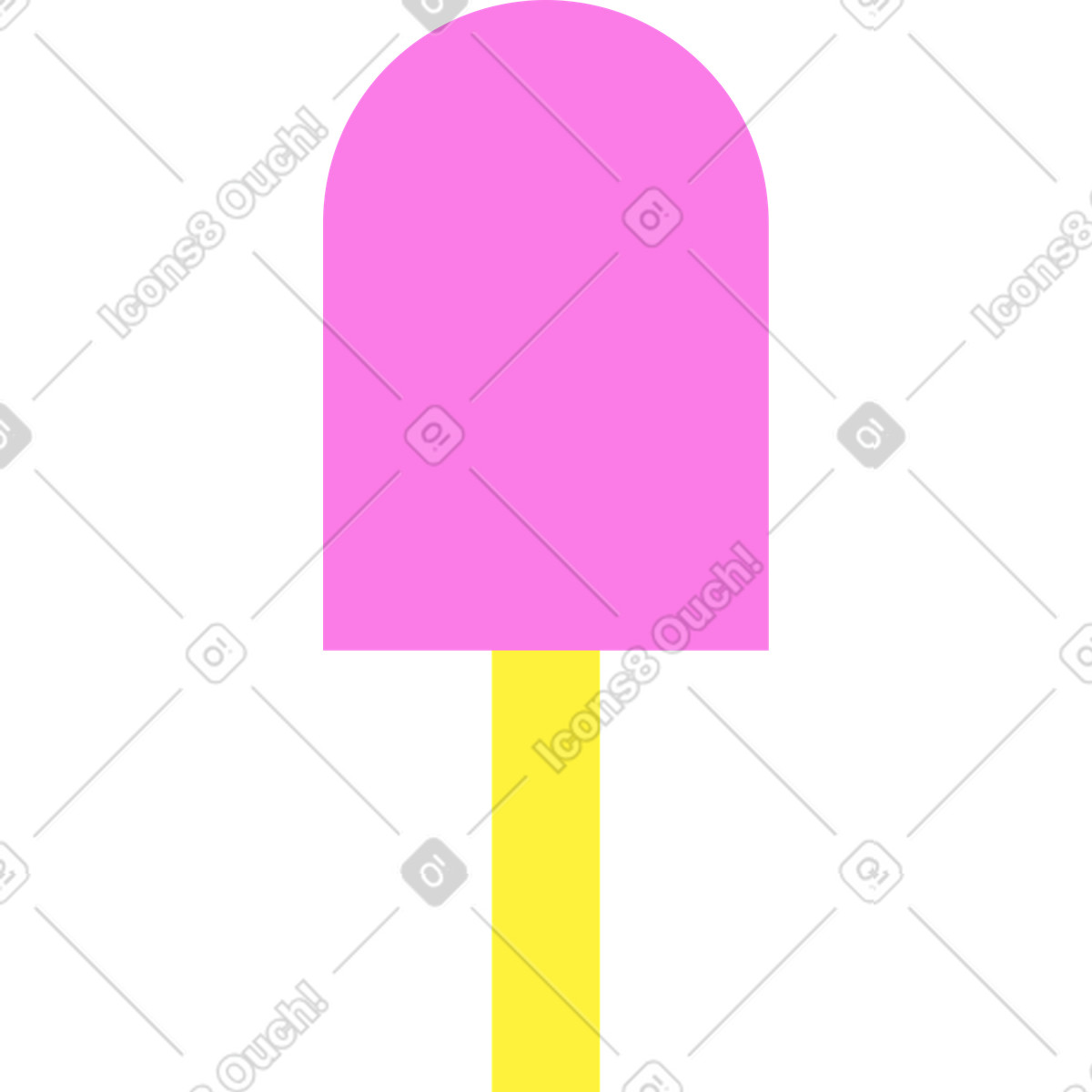 Ilustración Helado en estilo Mellow a descargar en PNG y SVG