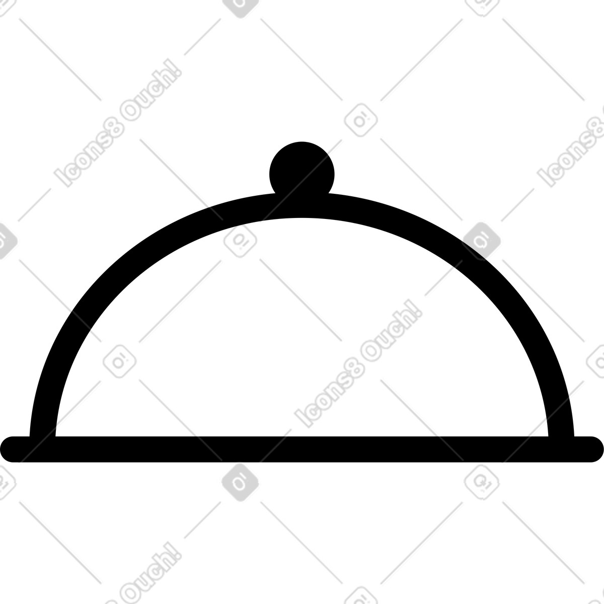 Covered dish with food illustration in Transistor style download in PNG, SVG