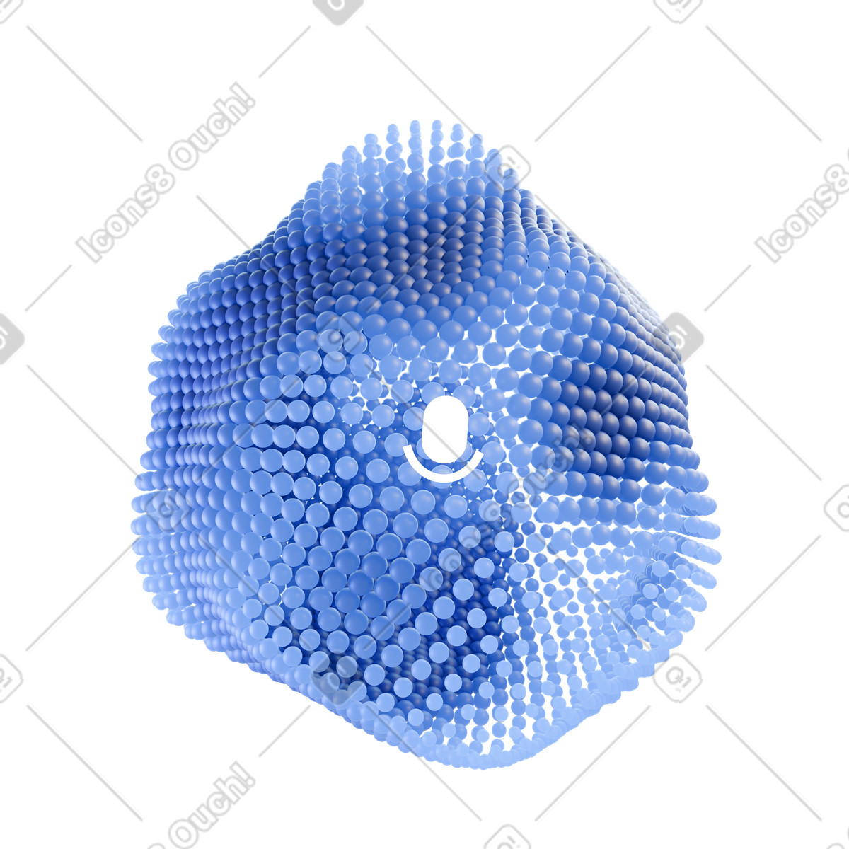Abstract AI icon illustrazione in stile 3D Blueprint scarica in PNG, SVG