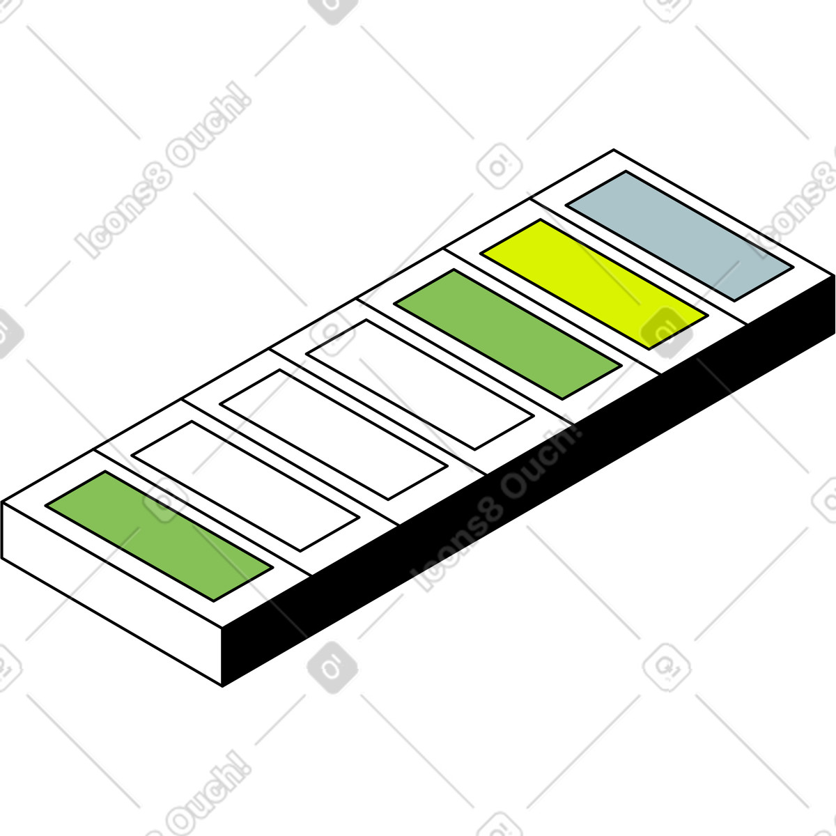 Pastell-set-Illustration im Isometric-Stil als Download in PNG, SVG