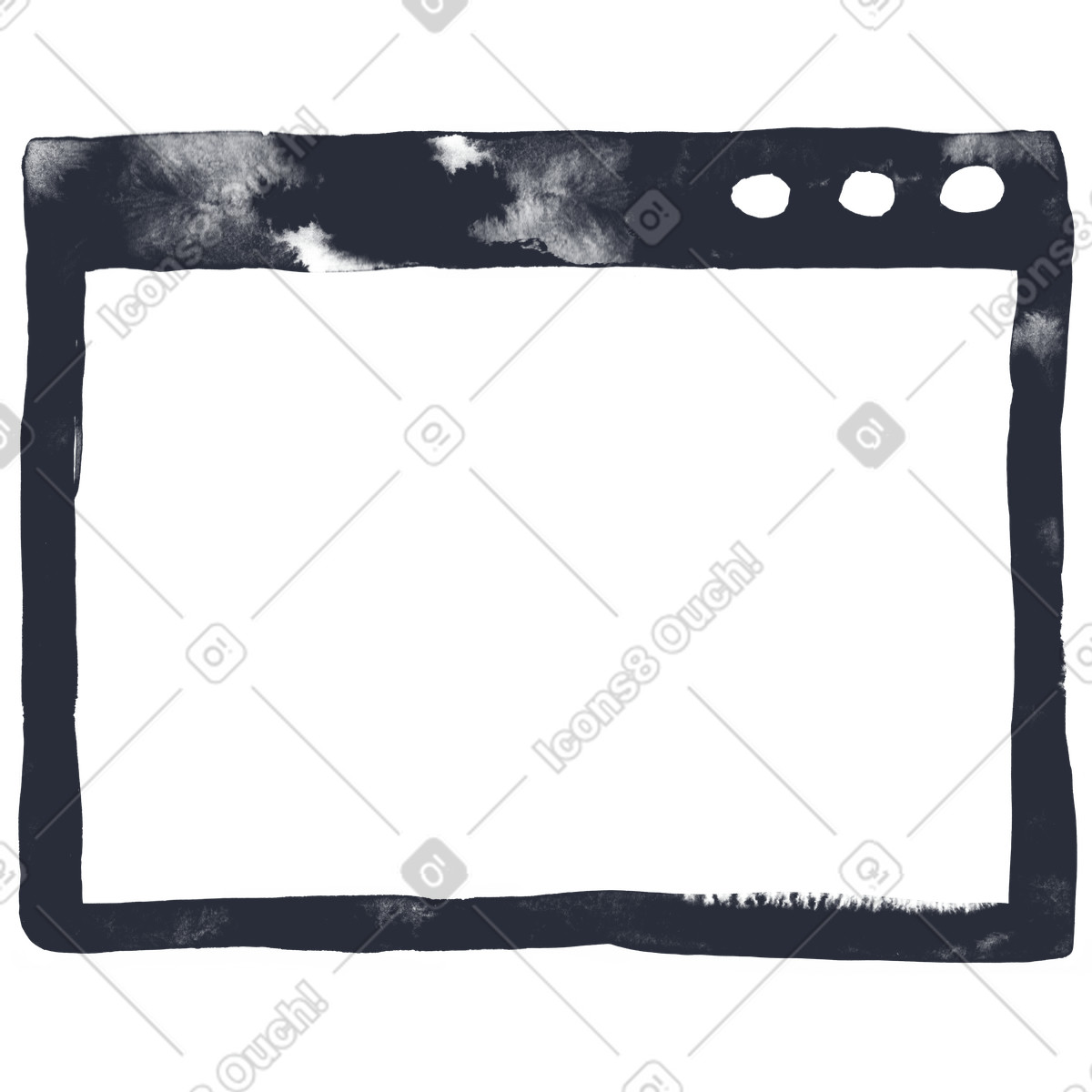Web browser illustration in Inky style download in PNG, SVG