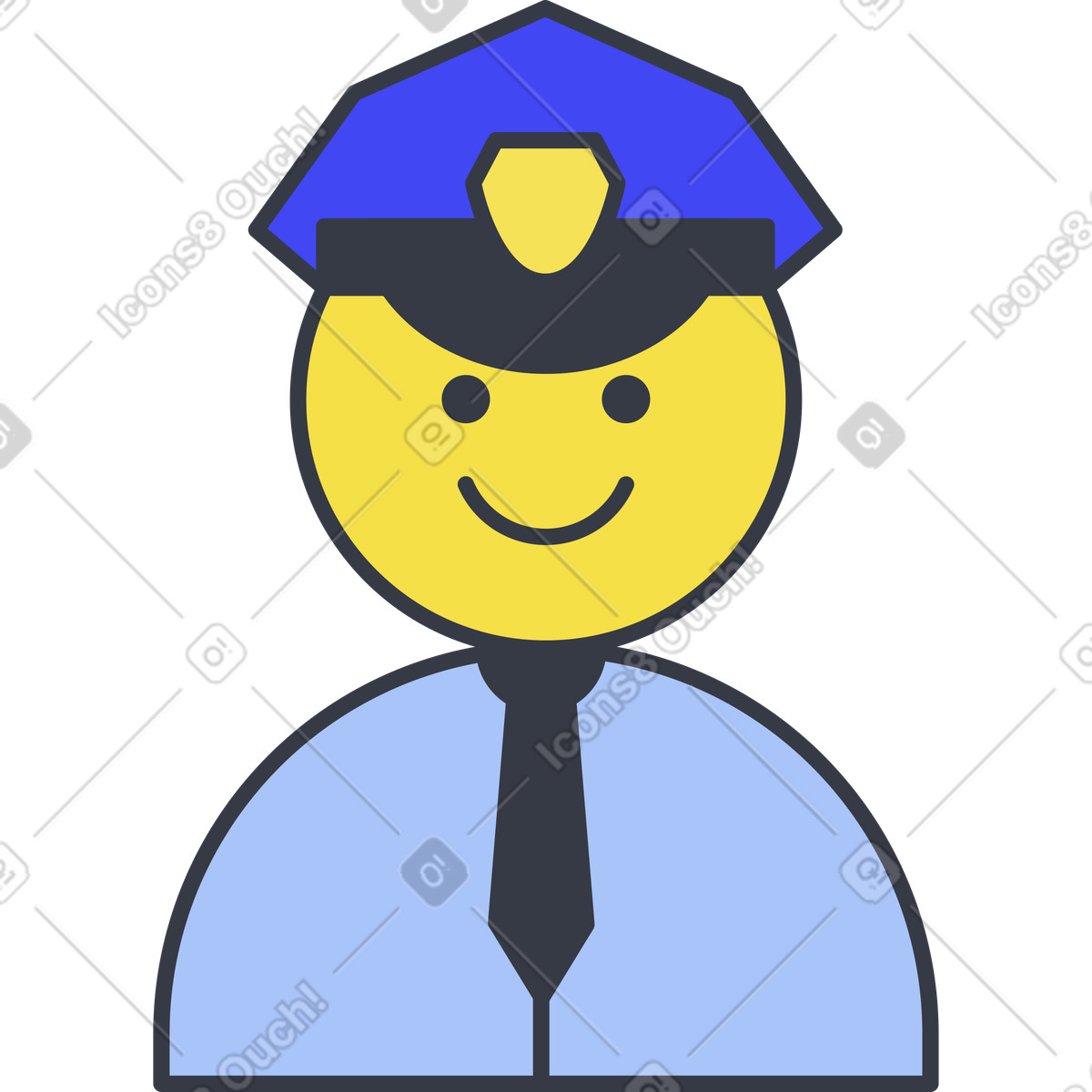 Ilustração de Policial em no estilo Abstract para baixar em PNG, SVG
