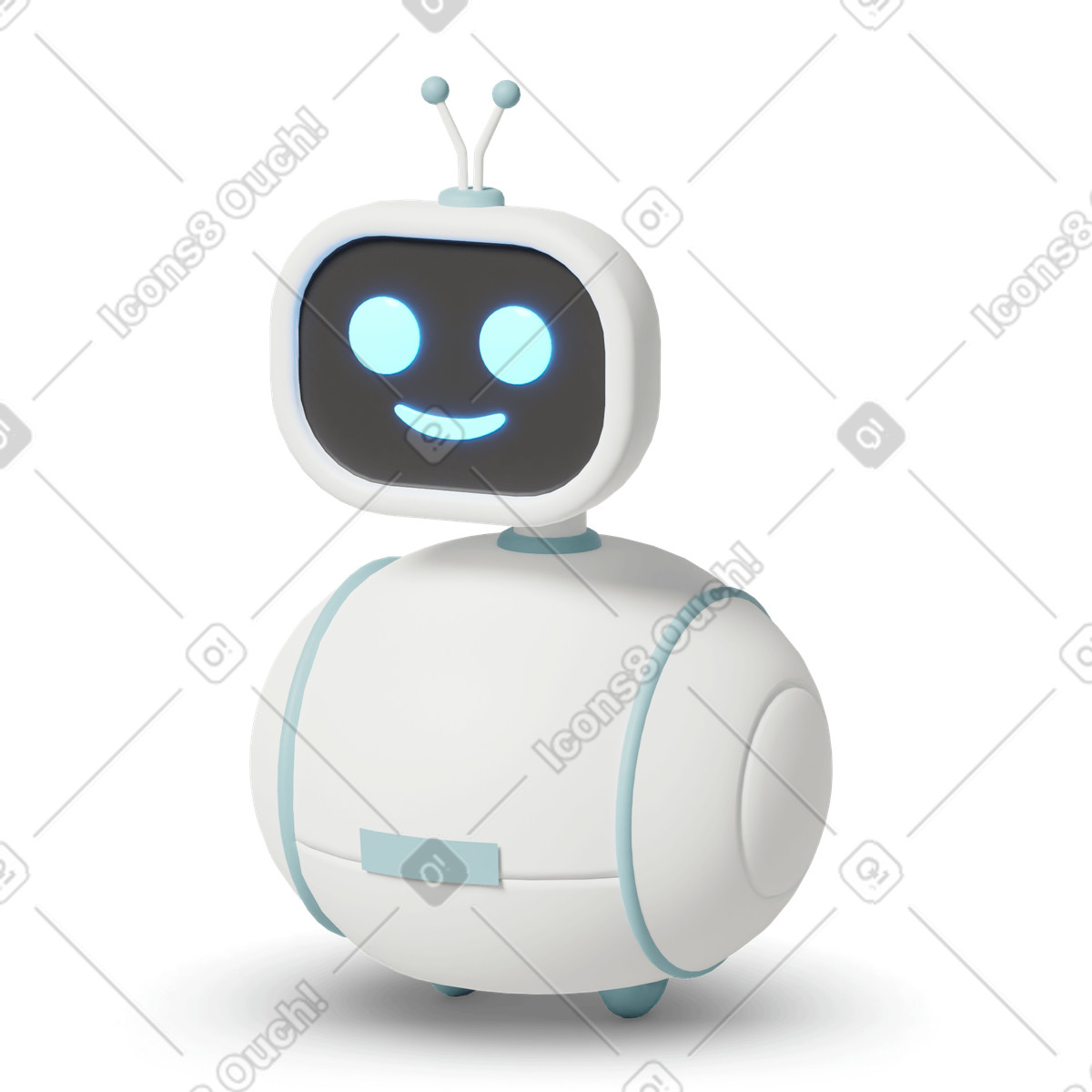 3D Casual life スタイルの Robot のイラストをPNG、SVG形式でダウンロード