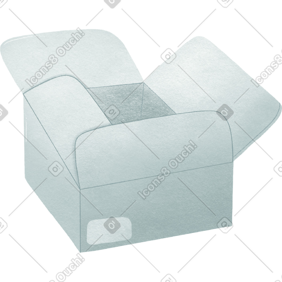 Illustration White cardboard box dans le style Woolly à télécharger aux formats PNG, SVG