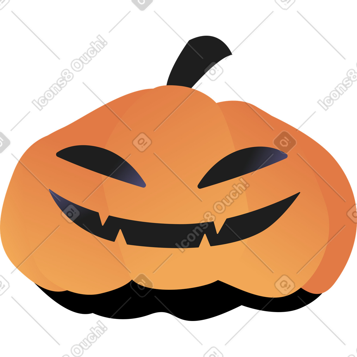 Ilustración Calabaza en estilo Coworking a descargar en PNG y SVG