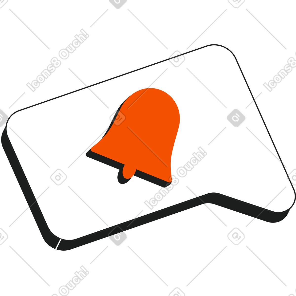 Strict スタイルの ベル付きの泡 のイラストをPNG、SVG形式でダウンロード