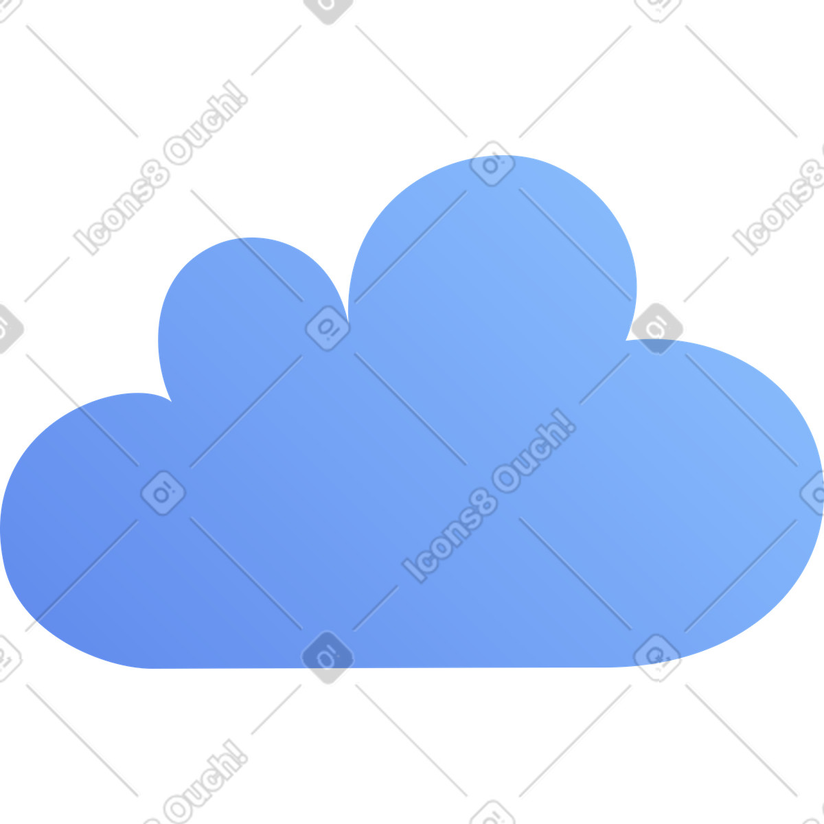 Nube illustrazione in stile Buddy scarica in PNG, SVG