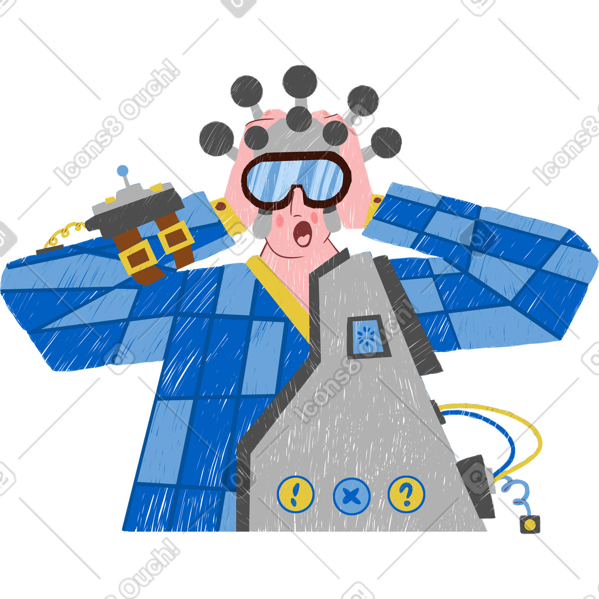 Illustration Homme dans le style Sleepy à télécharger aux formats PNG, SVG