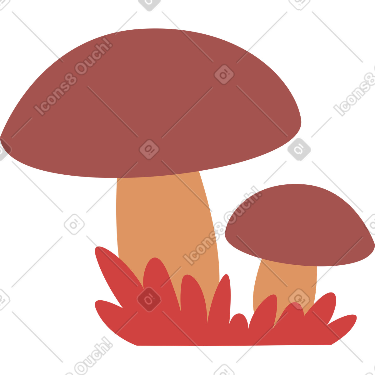 Illustration Champignons dans le style Pale à télécharger aux formats PNG, SVG
