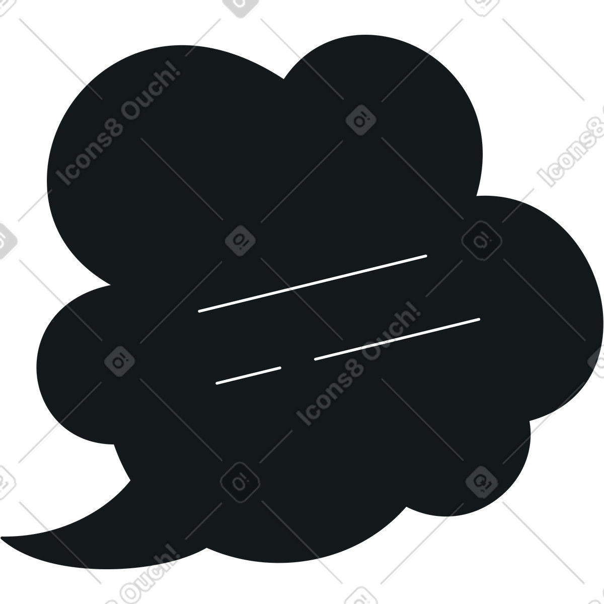 Figure speech bubble illustration in Midnight style download in PNG, SVG