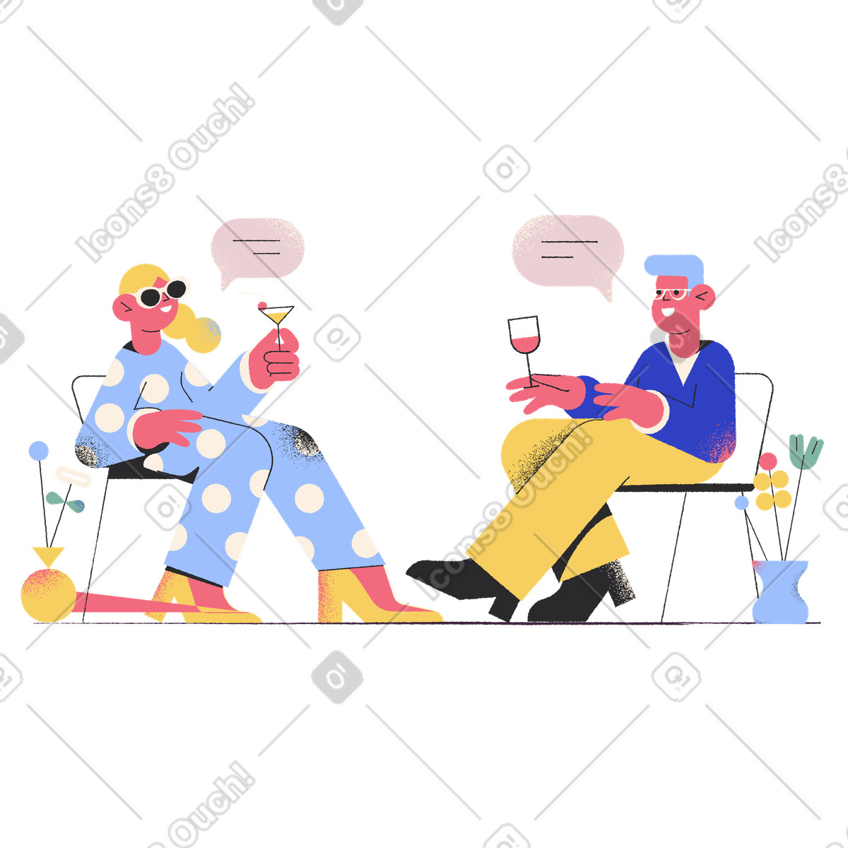 Ilustração de Caso amor em no estilo Pablo para baixar em PNG, SVG