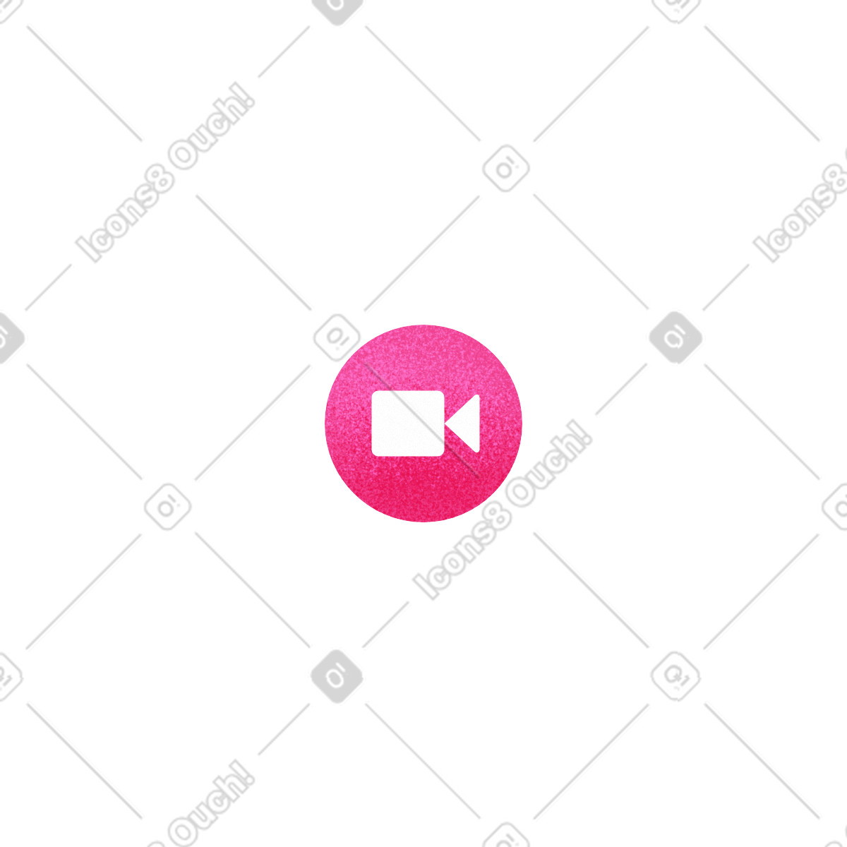Willowy スタイルの Pink bubble with video icon のイラストをPNG、SVG形式でダウンロード