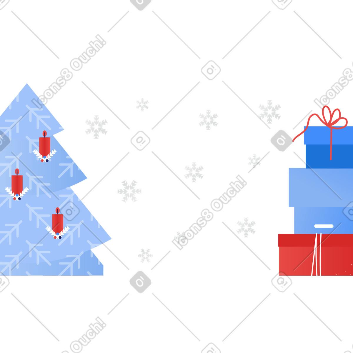 Christmas atmosphere illustration in Clip style download in PNG, SVG