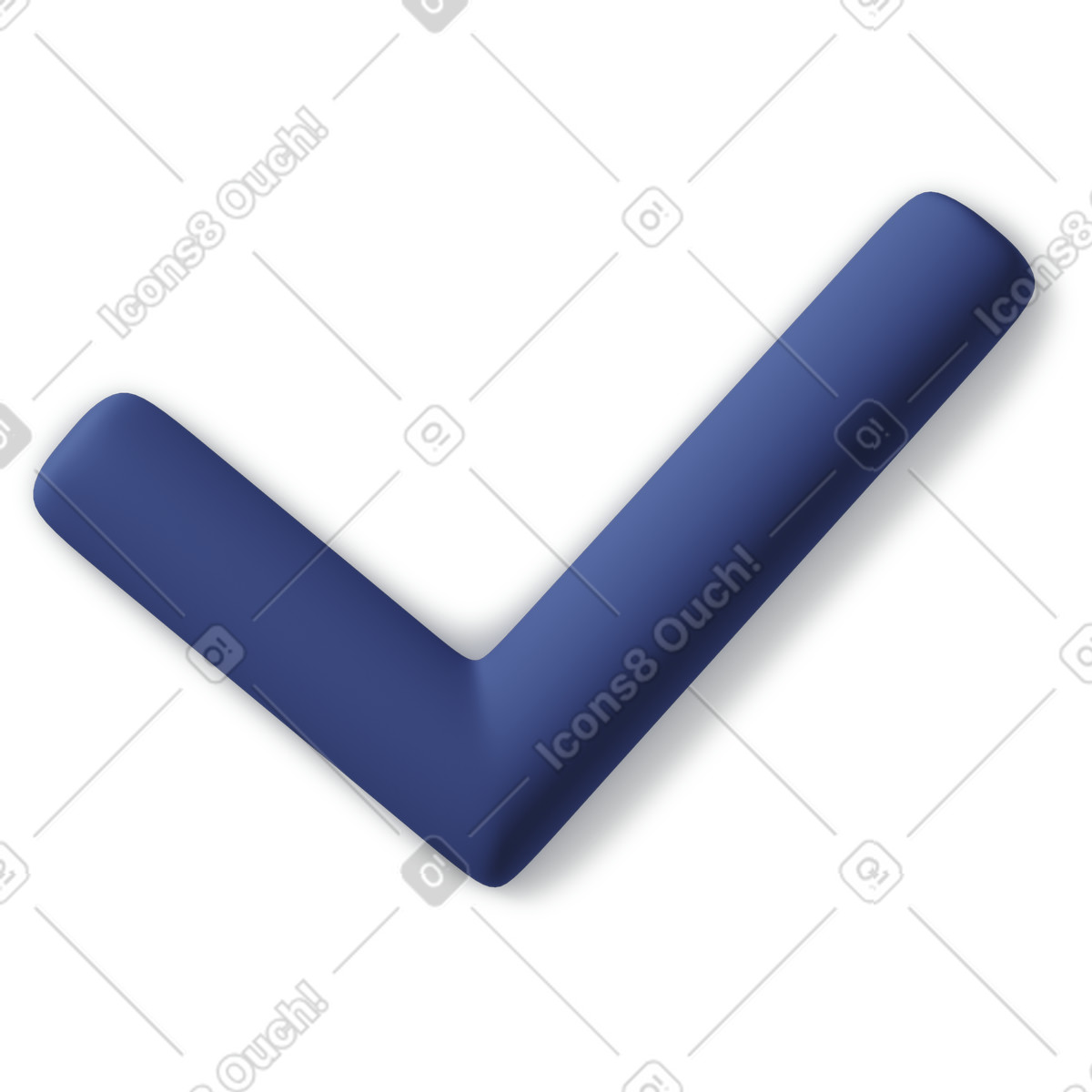 Иллюстрация Blue check mark icon в стиле 3D Business — скачать в форматах PNG, SVG