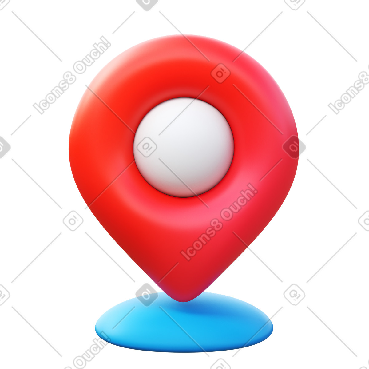 Ilustração animada de Place marker em no estilo 3D Fluency para baixar em GIF, Lottie (JSON), AE