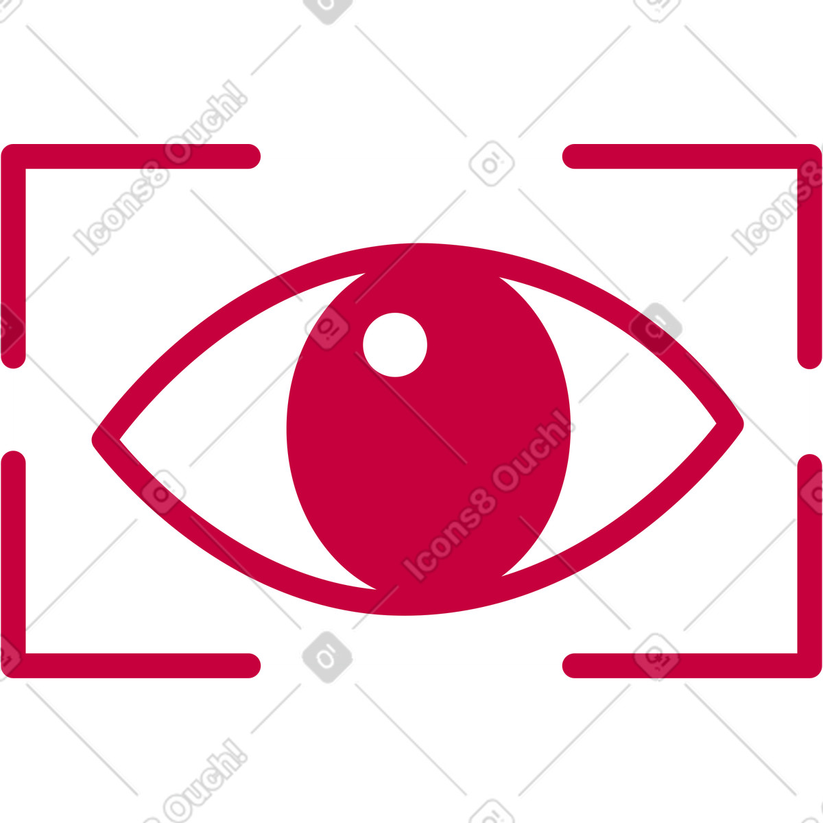 Eye in a frame illustration in PNG, SVG