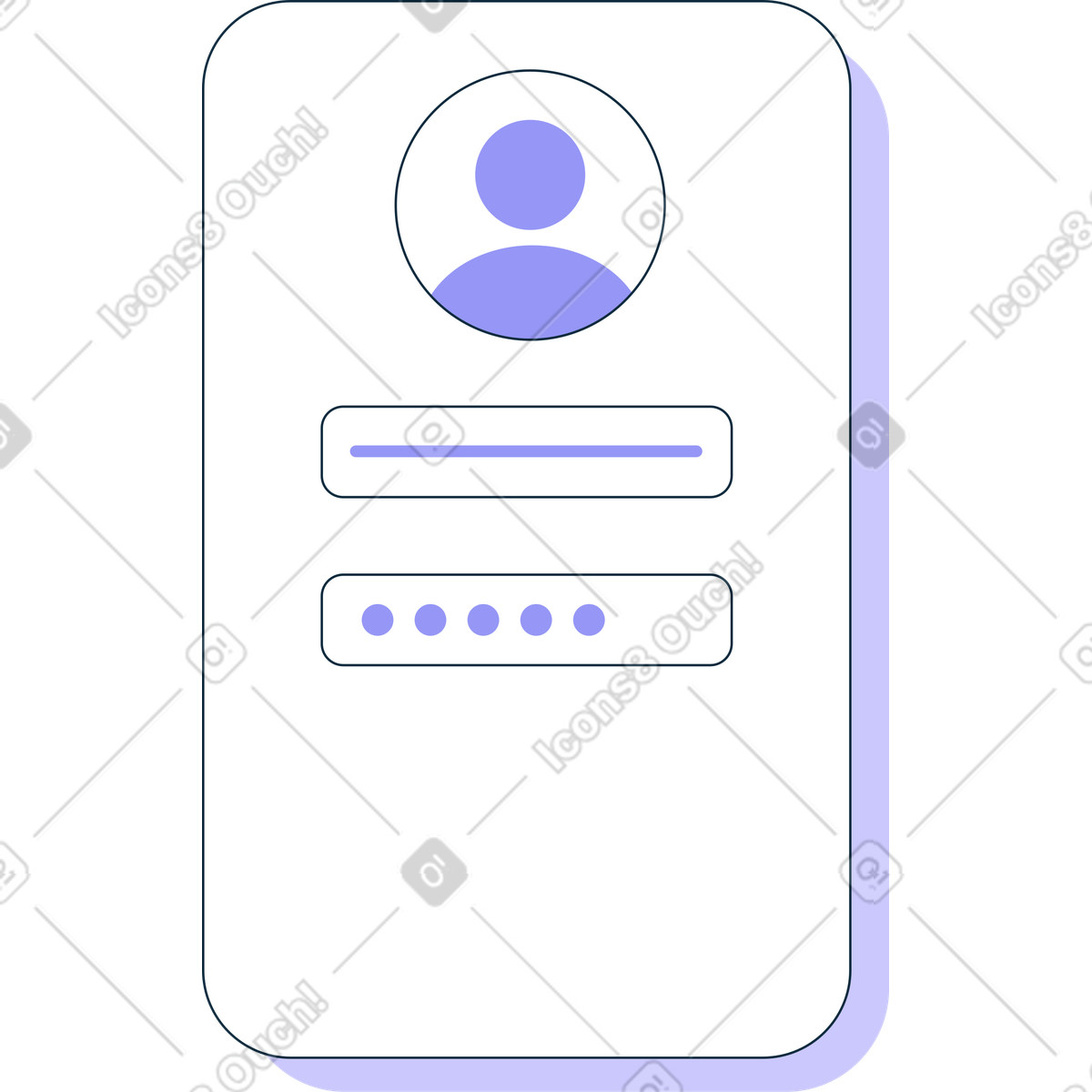 Big screen phone illustration in PNG, SVG