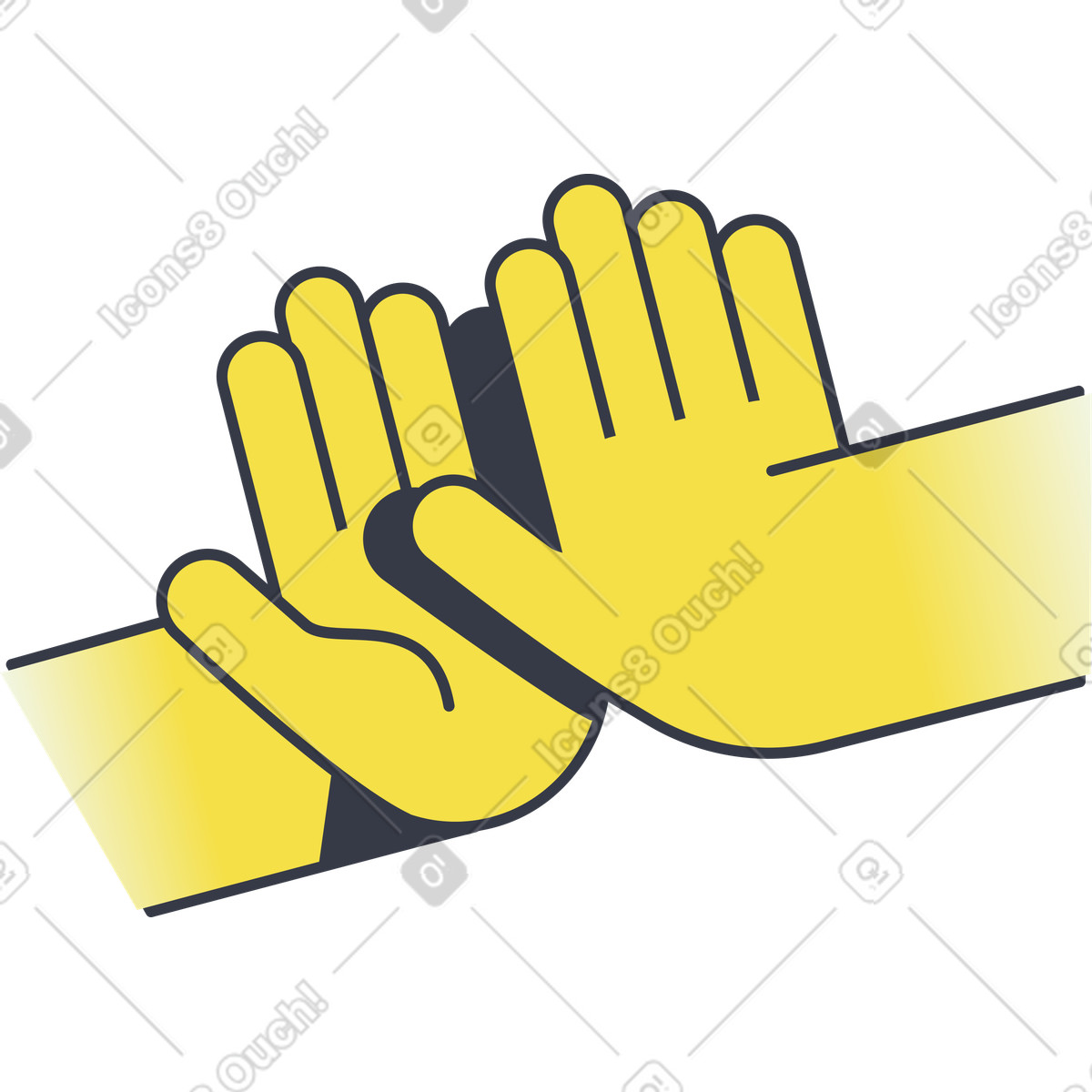 Иллюстрация Дай пять в стиле Abstract — скачать в форматах PNG, SVG