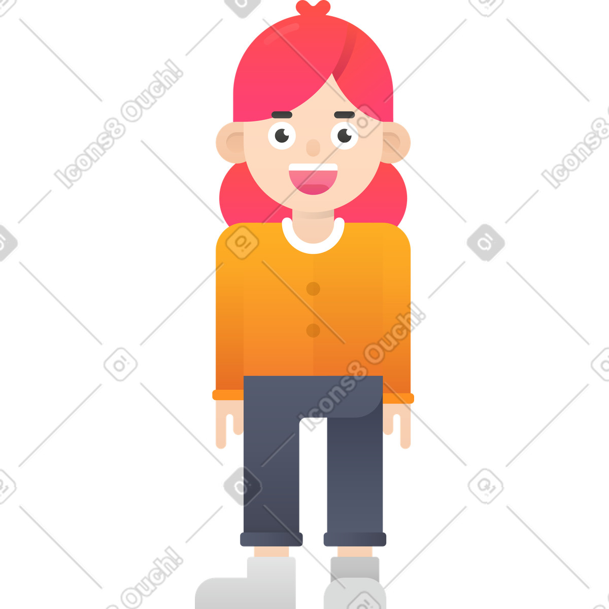 下载 Hugo 风格的 女人 插画，支持 PNG、SVG 格式