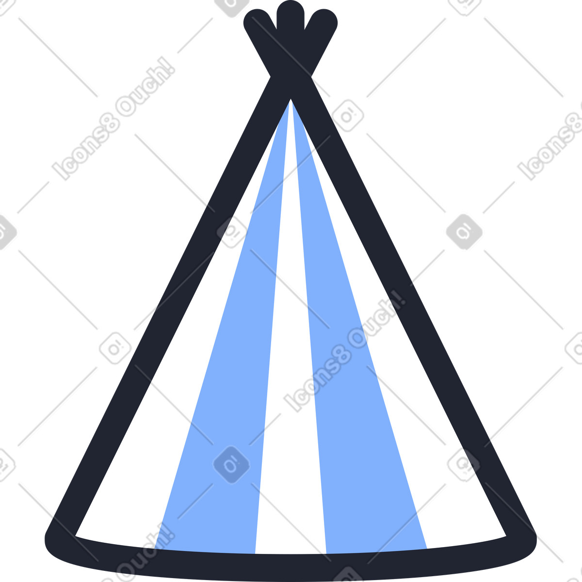 Ilustración Sombrero de cumpleaños en estilo Pablita a descargar en PNG y SVG