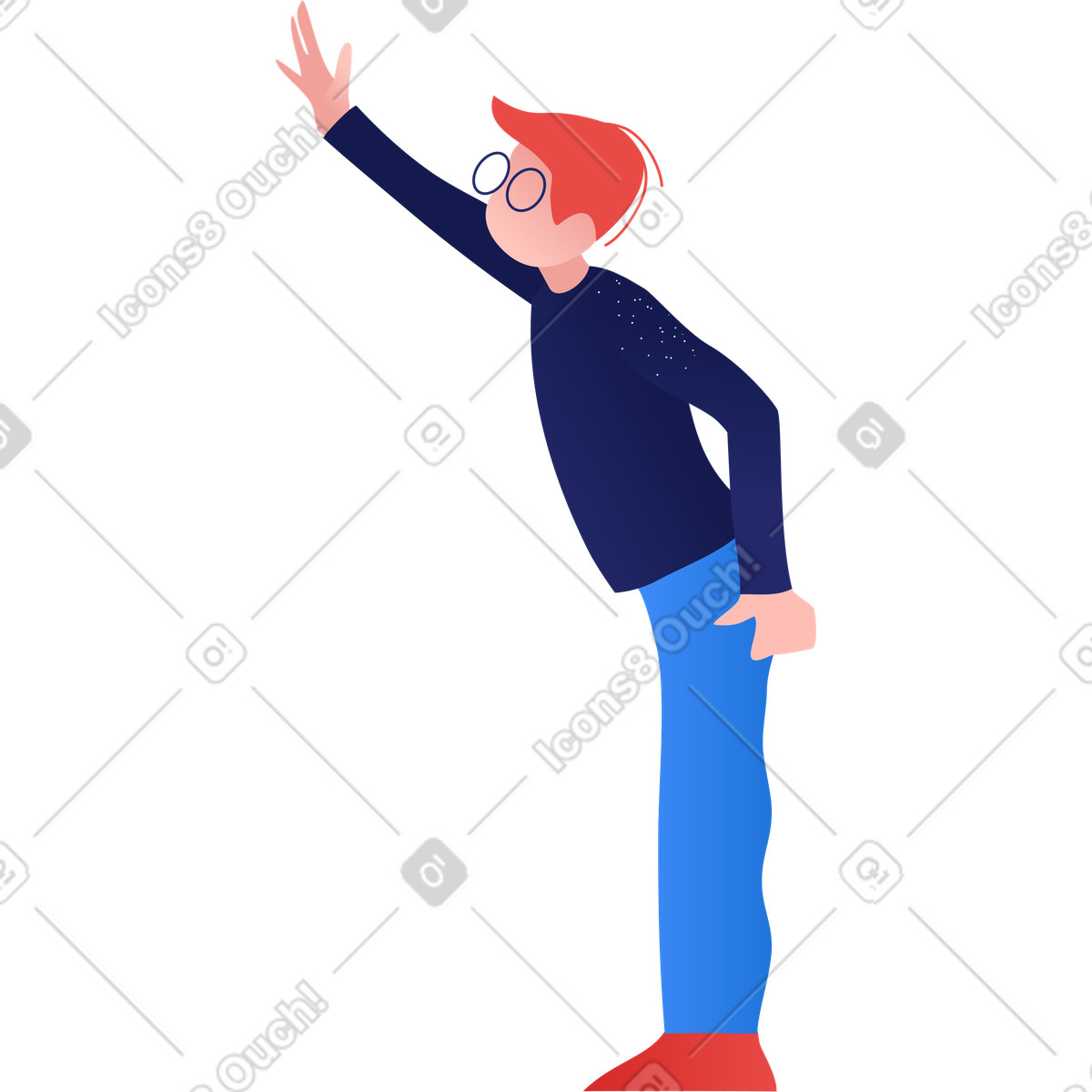 Clip スタイルの Man のイラストをPNG、SVG形式でダウンロード