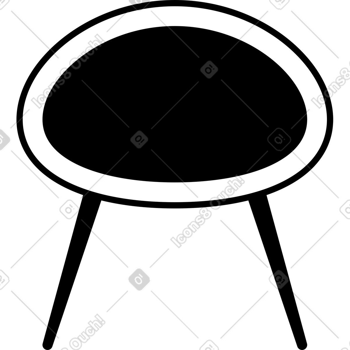 Armchair illustration in Transistor style download in PNG, SVG