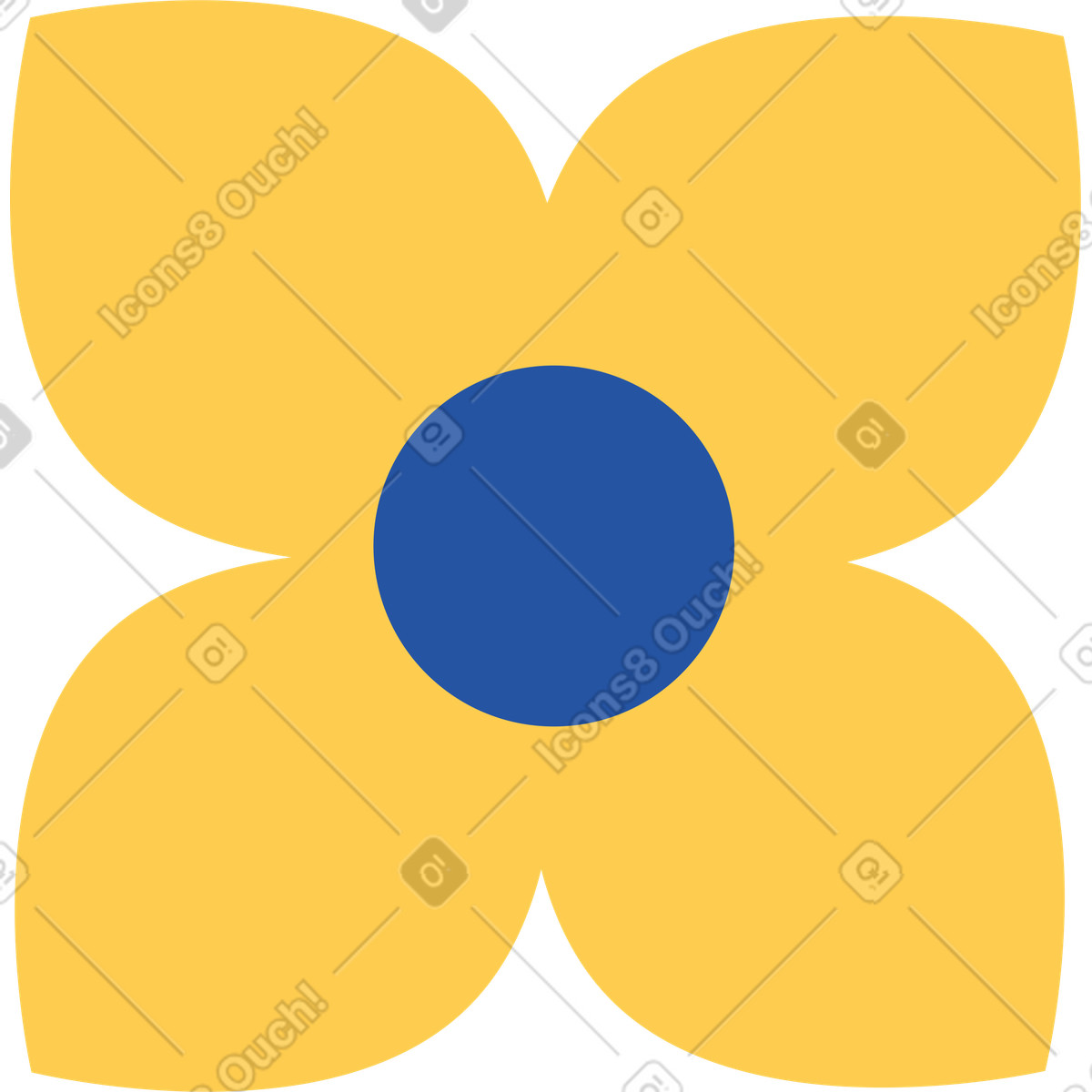 Spot スタイルの 花 のイラストをPNG、SVG形式でダウンロード