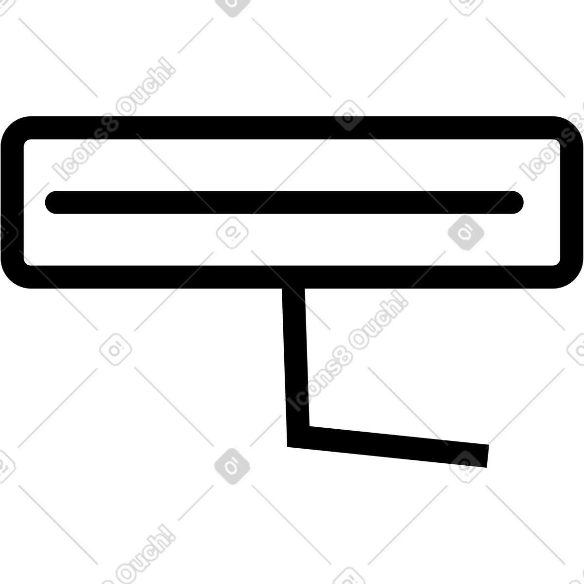 Bubble with text illustration in Wiggle style download in PNG, SVG