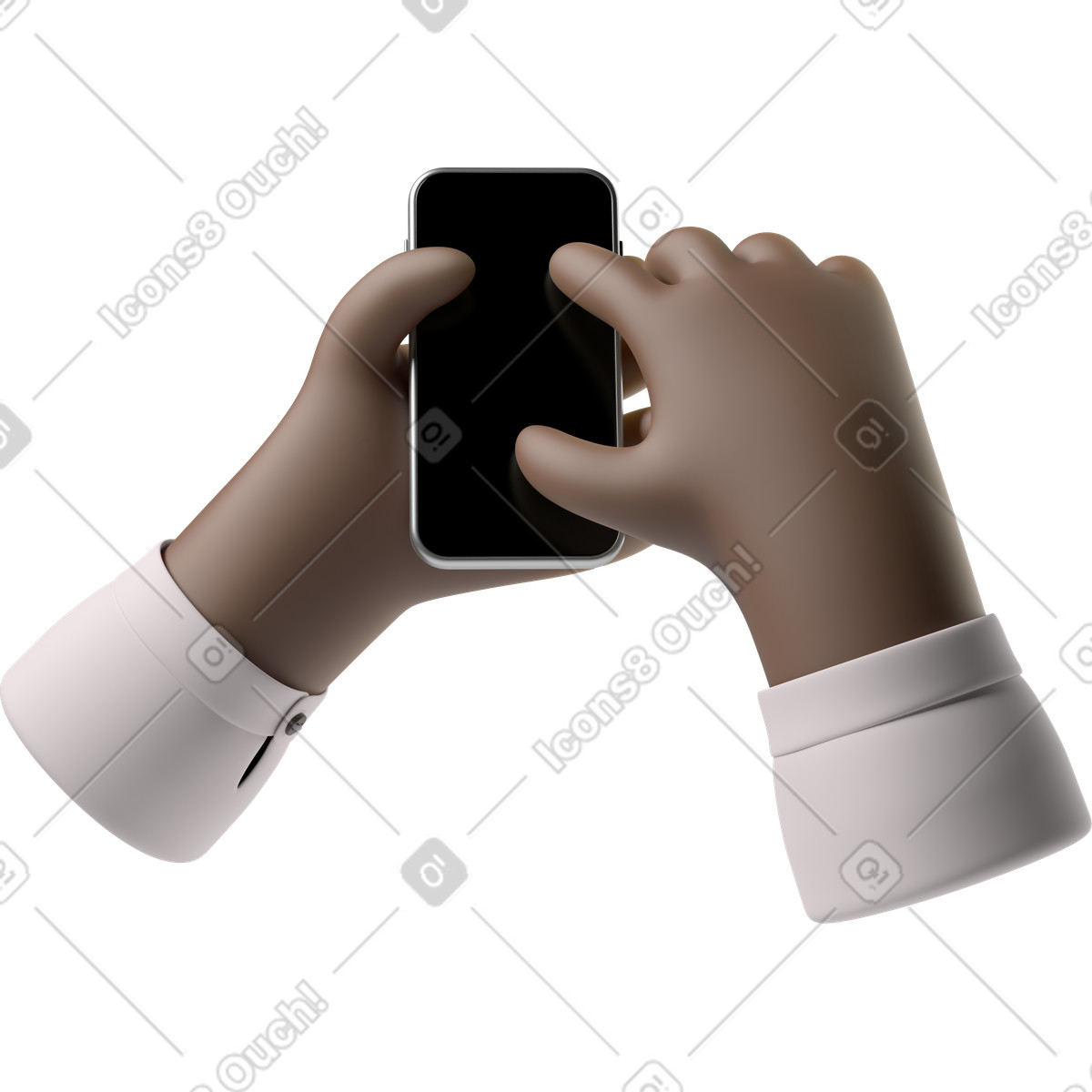 Ilustração de Mãos com um telefone em no estilo 3D Hands Fun&Wild para baixar em PNG, SVG