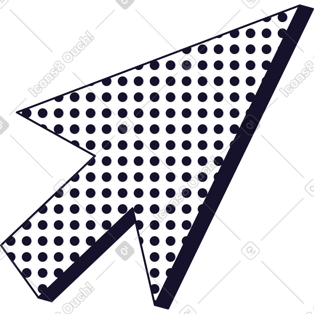 Freccia del cursore illustrazione in stile Node scarica in PNG, SVG