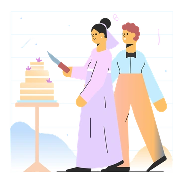 Illustrations vectorielles Mariage